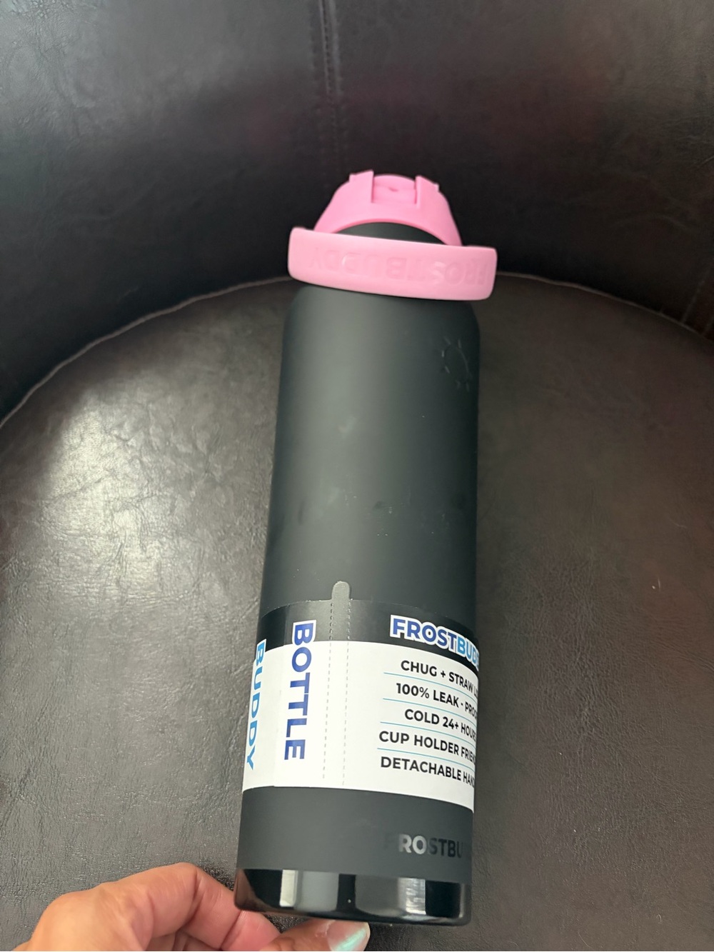 Frost noBuddy water Bottle black & PinkLeak proof insulated 32 oz NEW with tags